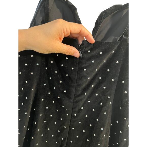 Michael Kors Embellished Velvet Bustier Mini dress women's size 6 - Picture 4 of 7